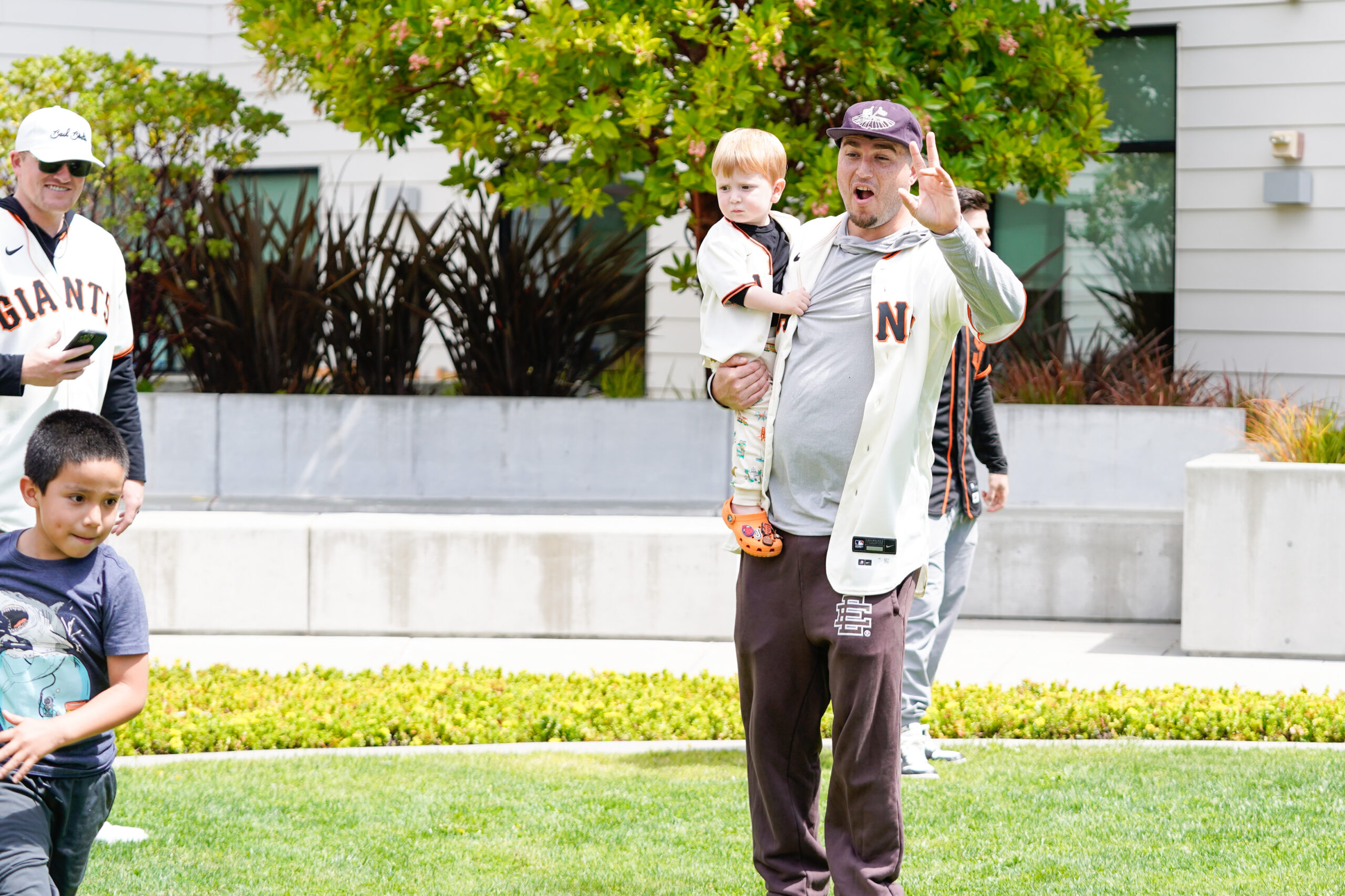 player with baby