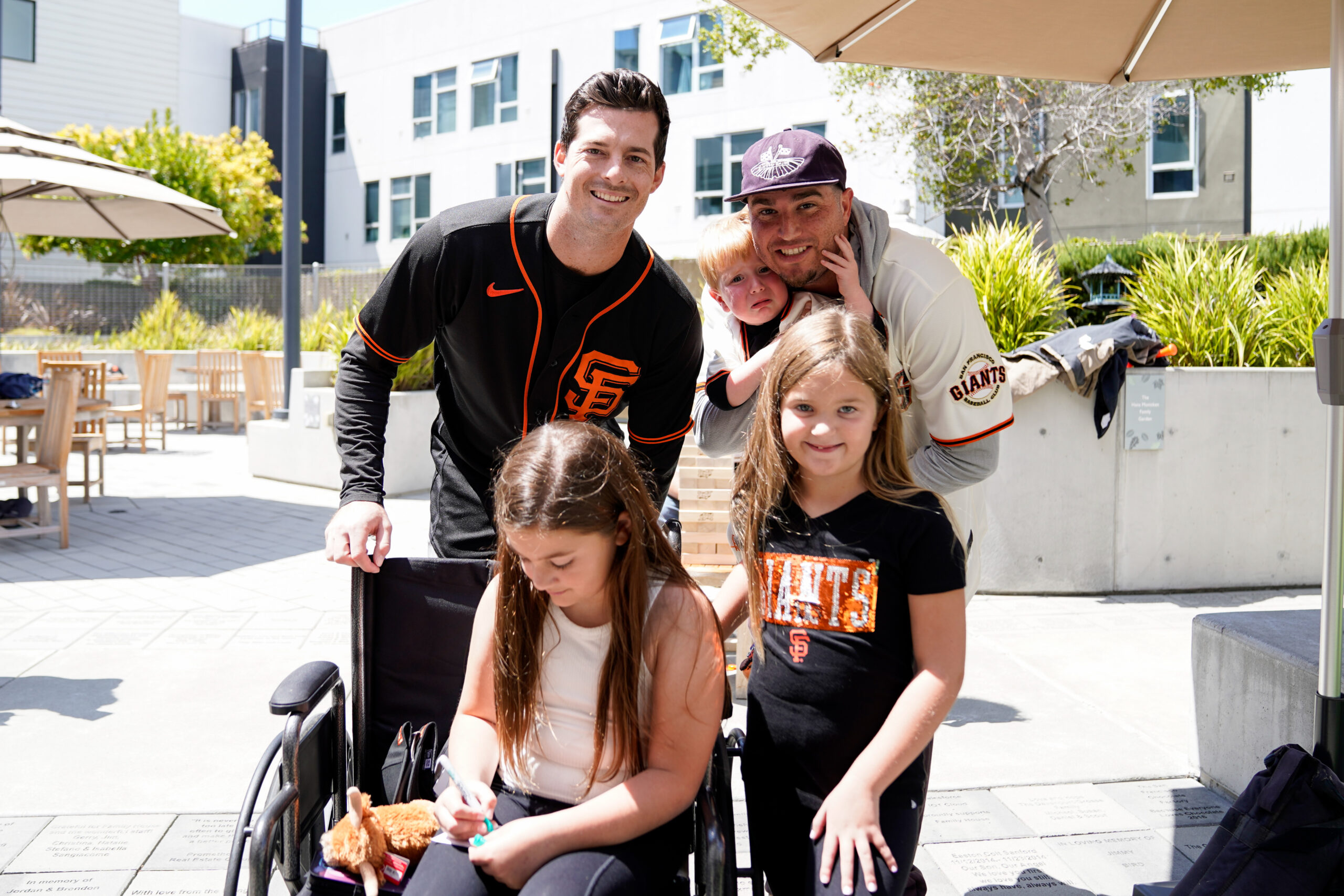 player with family