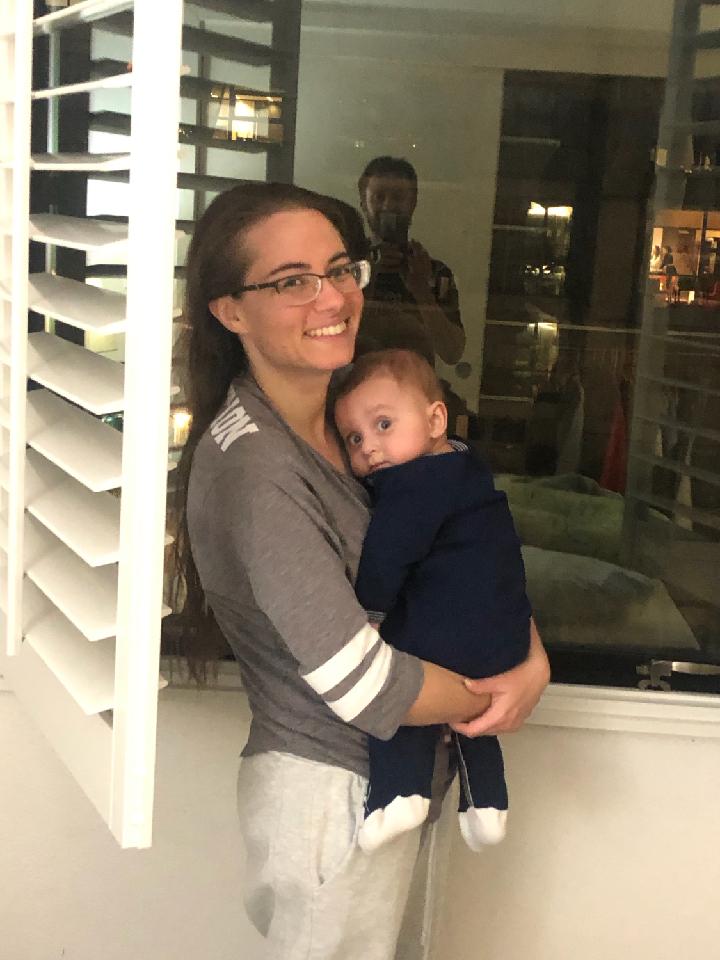Luke with mom