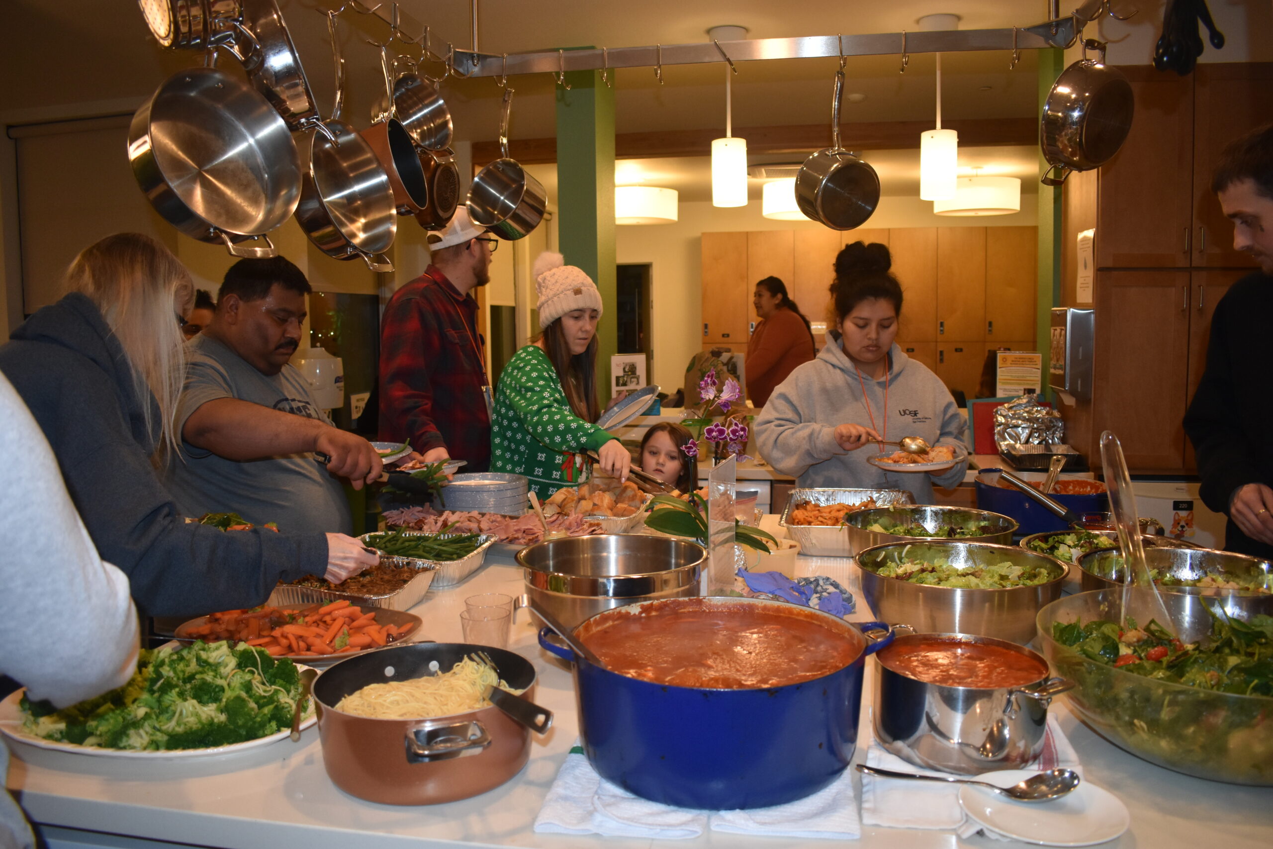 serving dinner