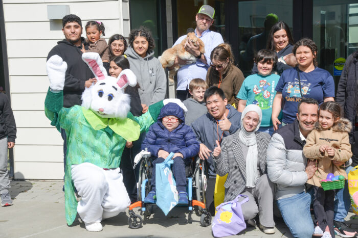 group photo with easter bunny
