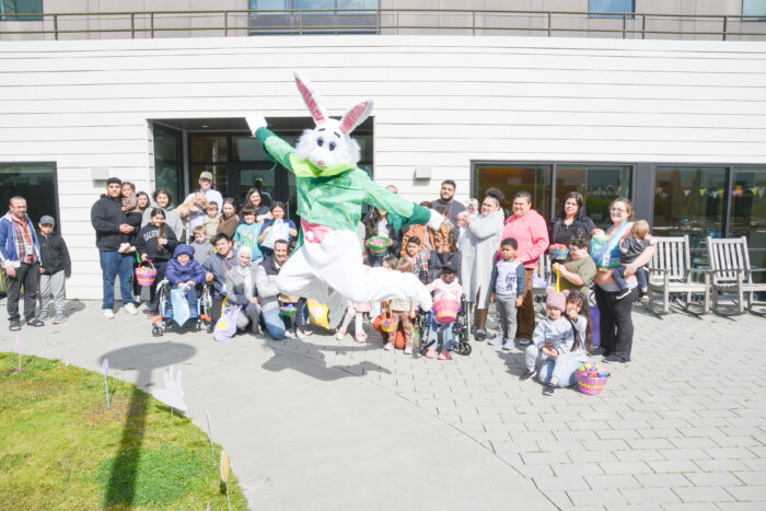 group photo with easter bunny