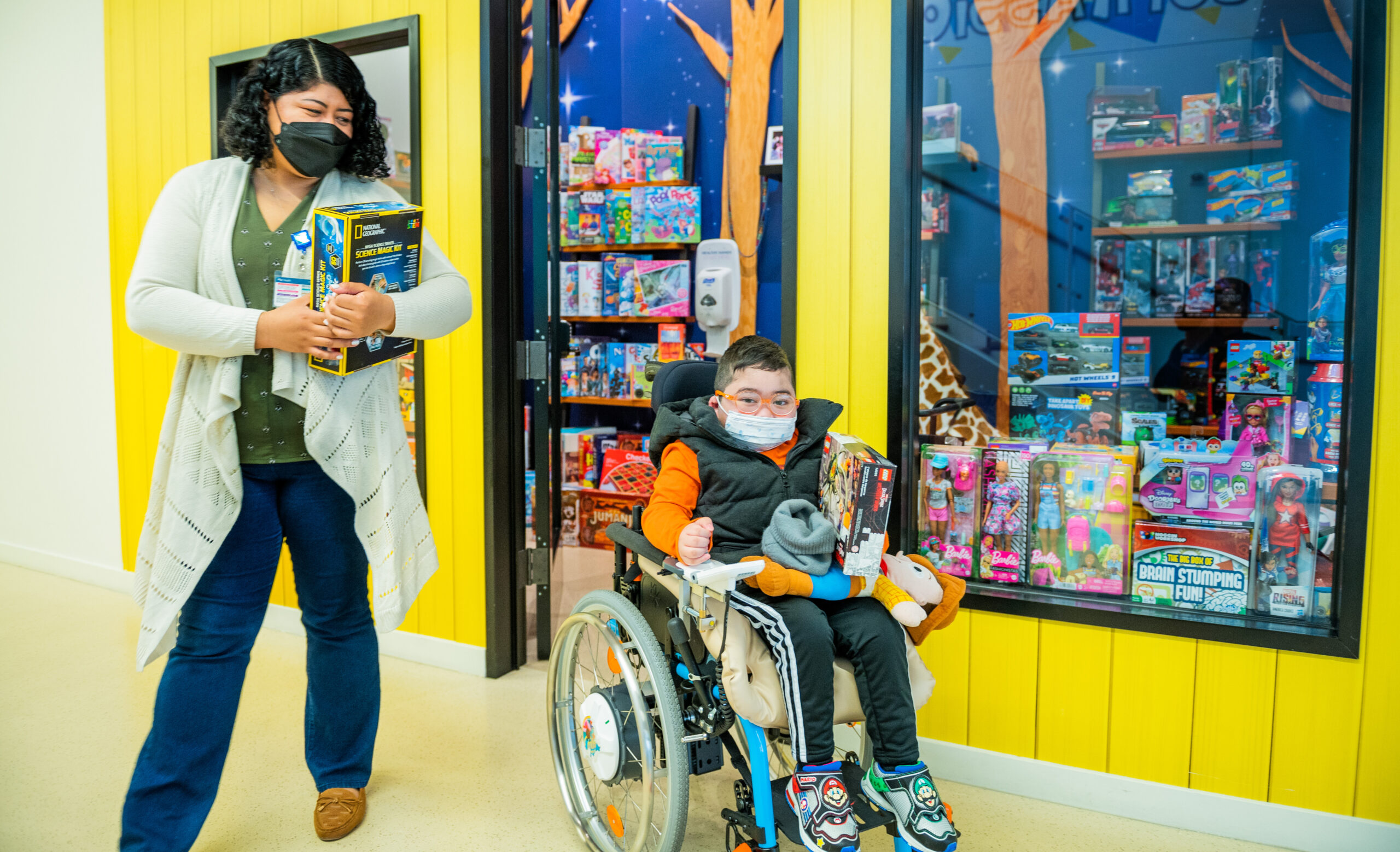 boy and toy store