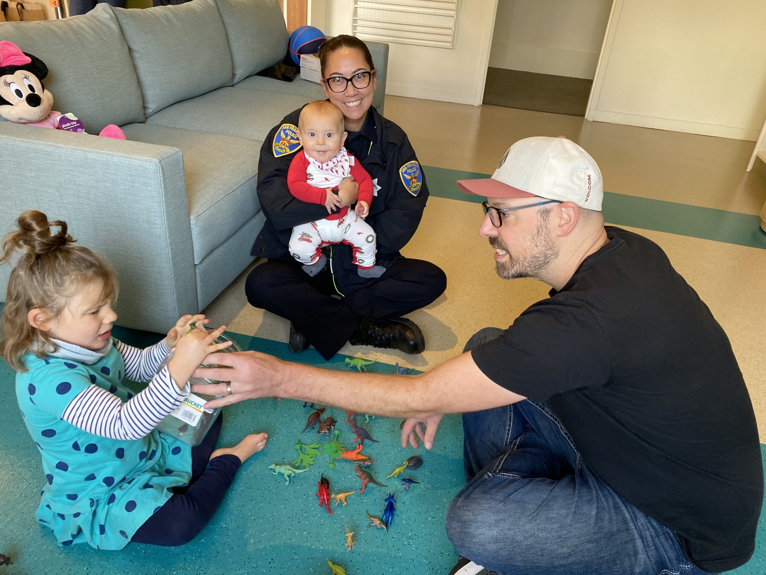 family playing