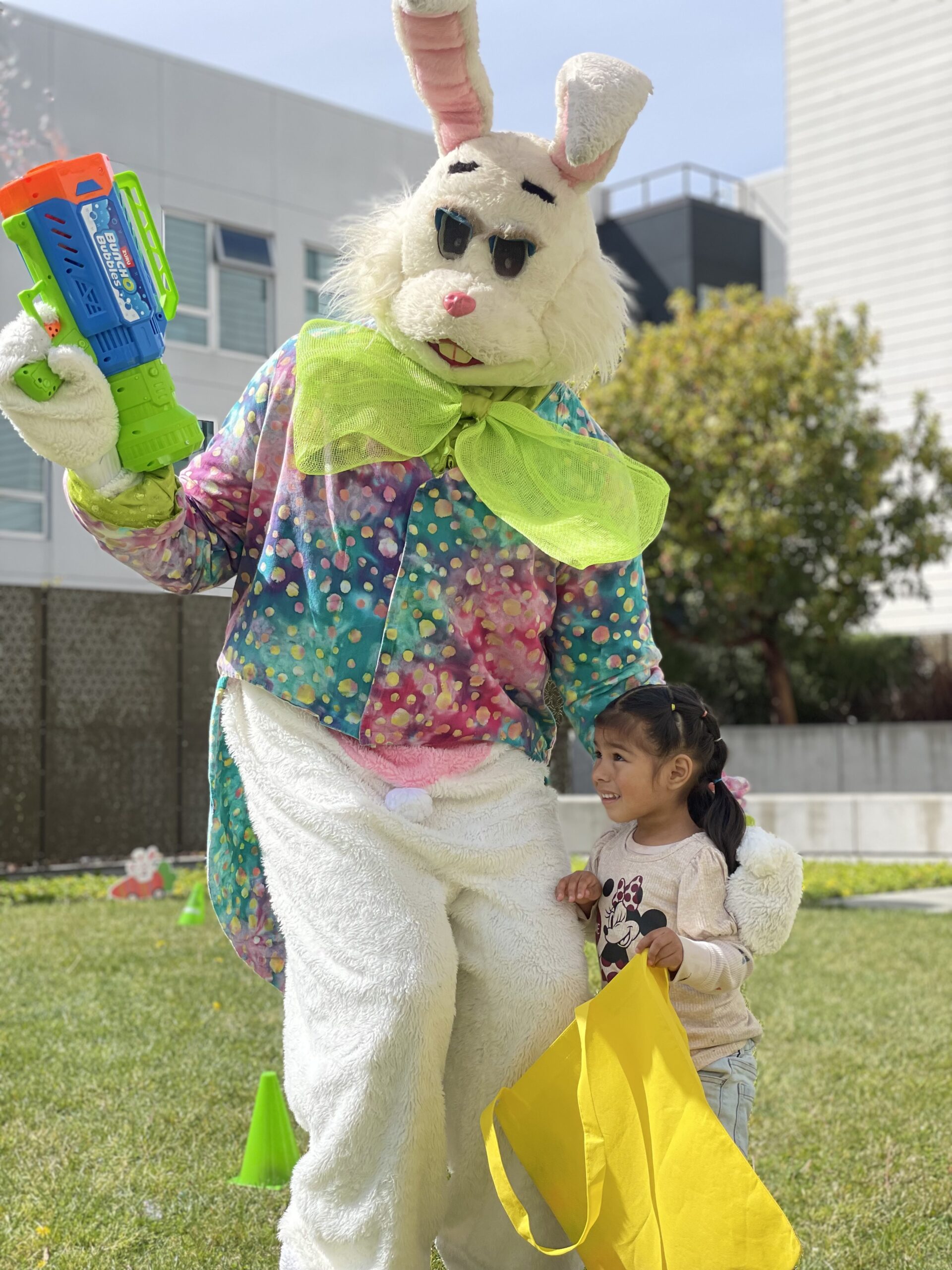 easter bunny and child