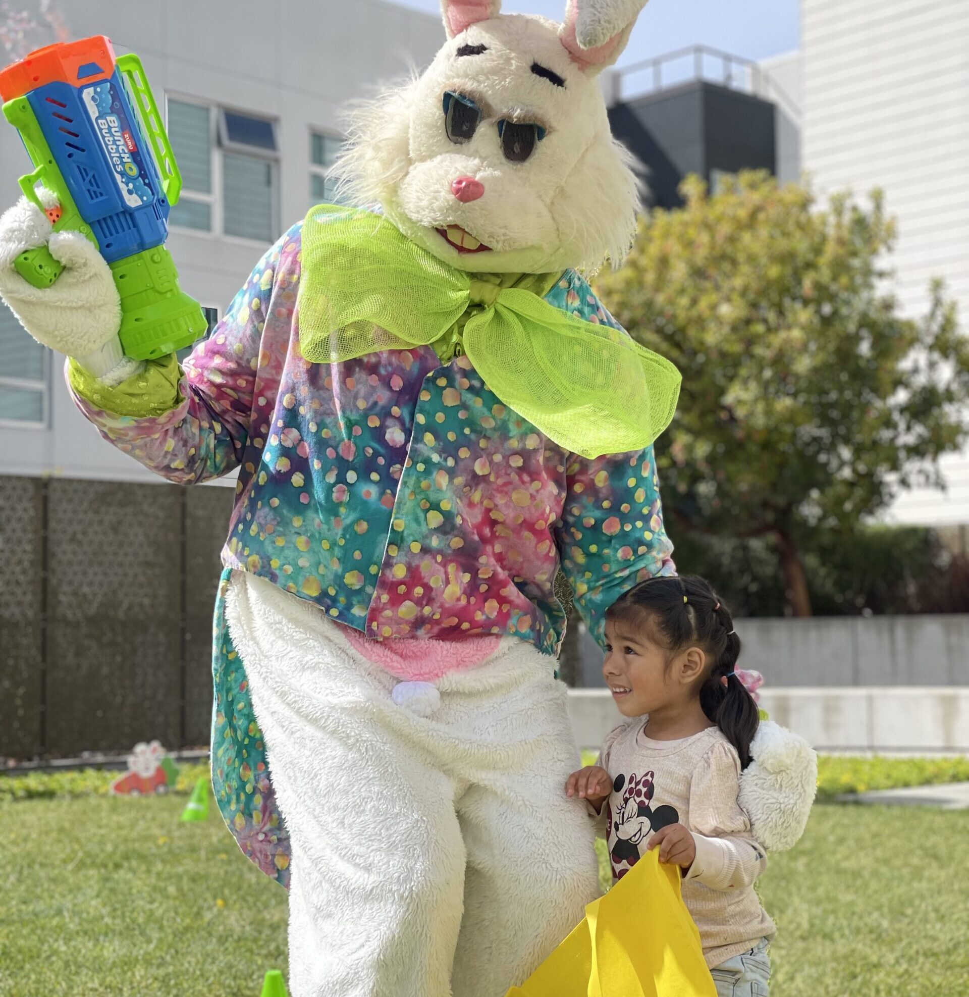 easter bunny and child