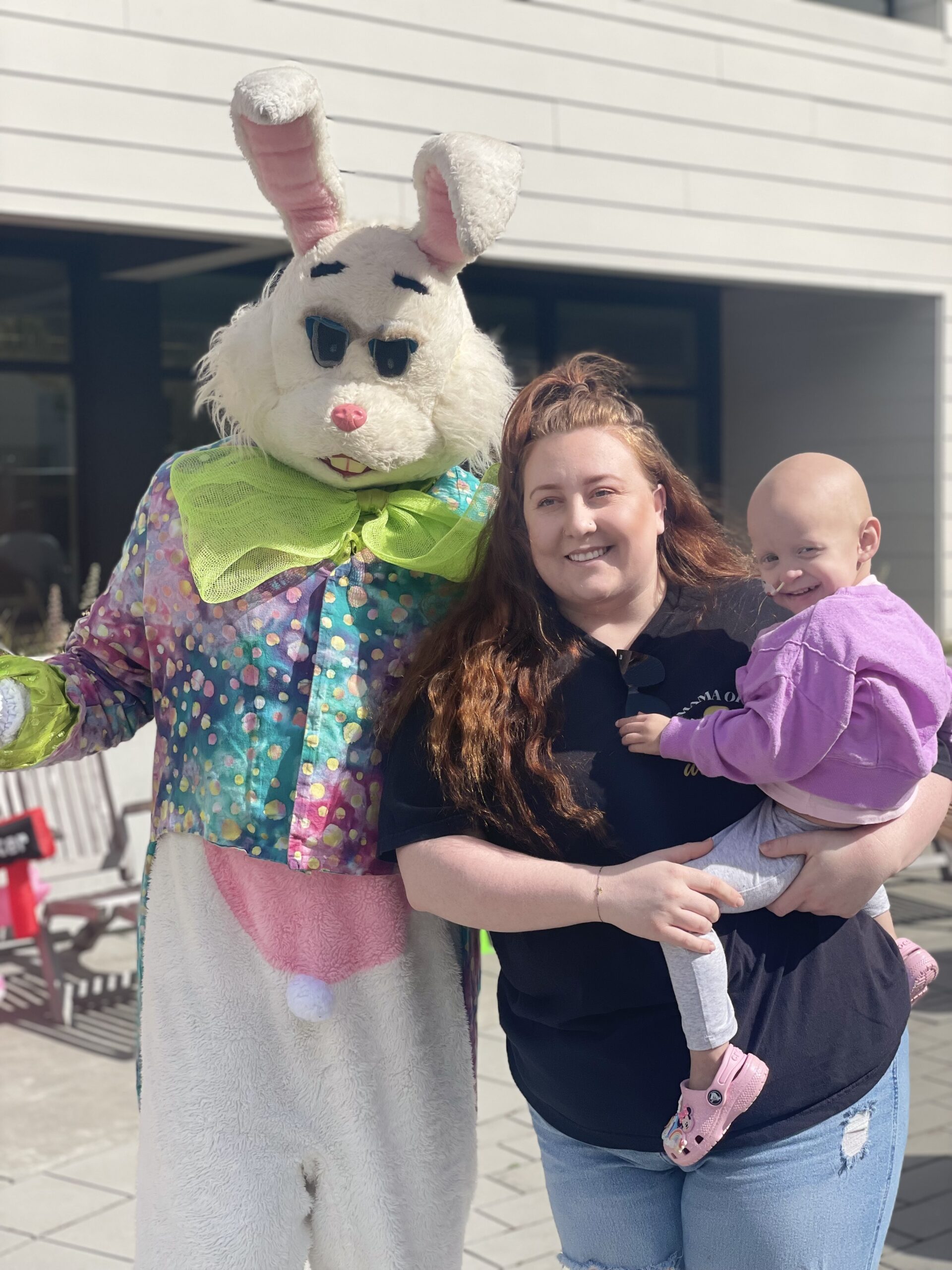 easter bunny with girls