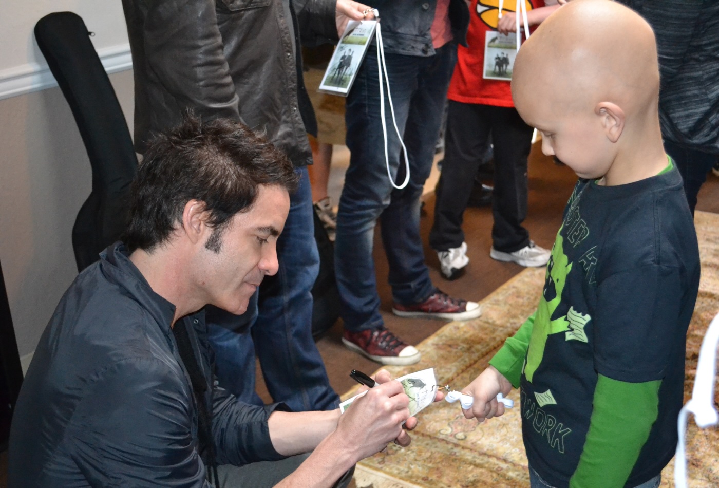 signing a name badge