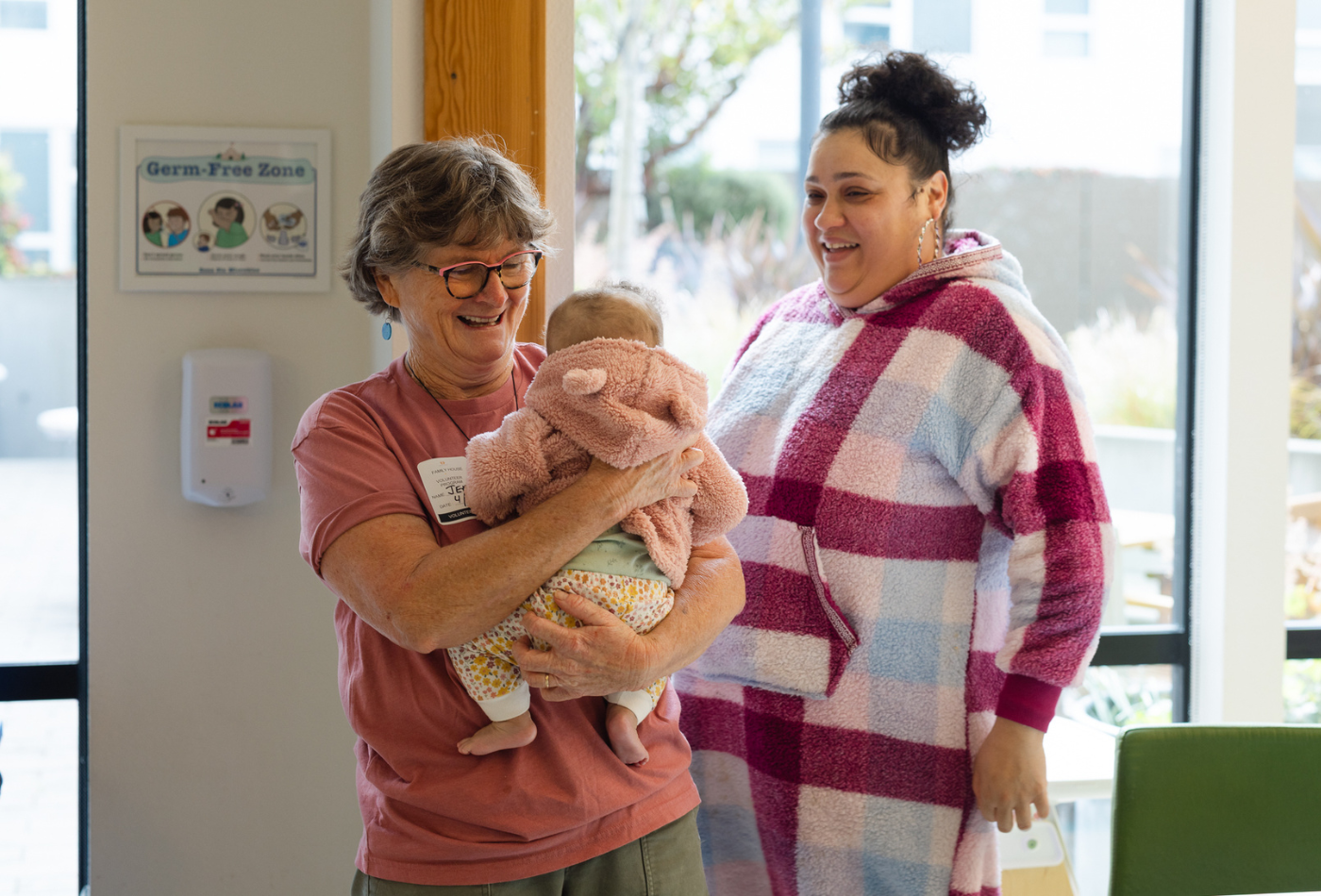 woman holding baby