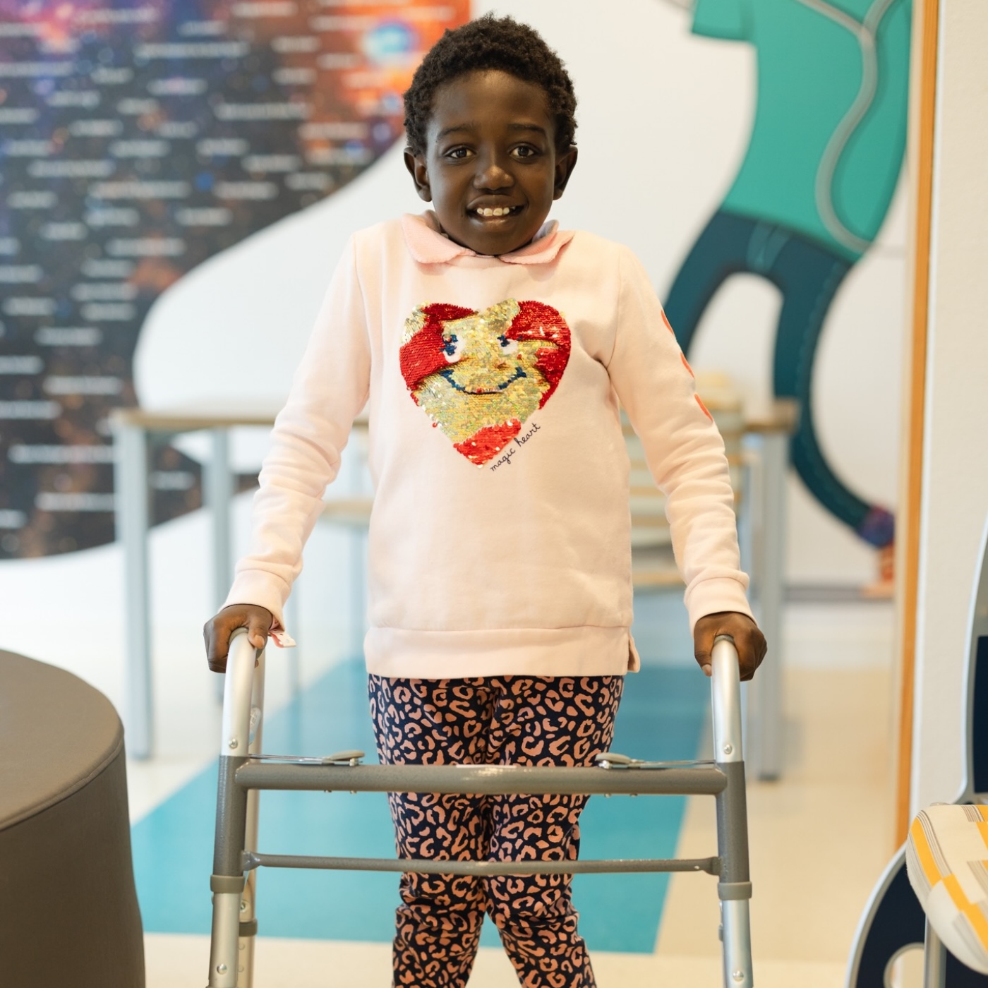 child with walker