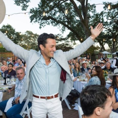 man celebrating